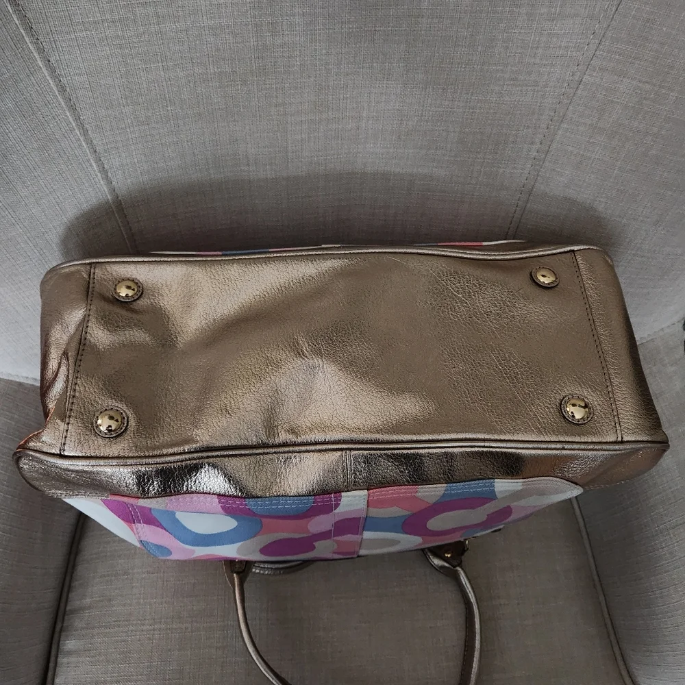 Coach Metallic and Multicolor Satchel - Picture 13 of 16